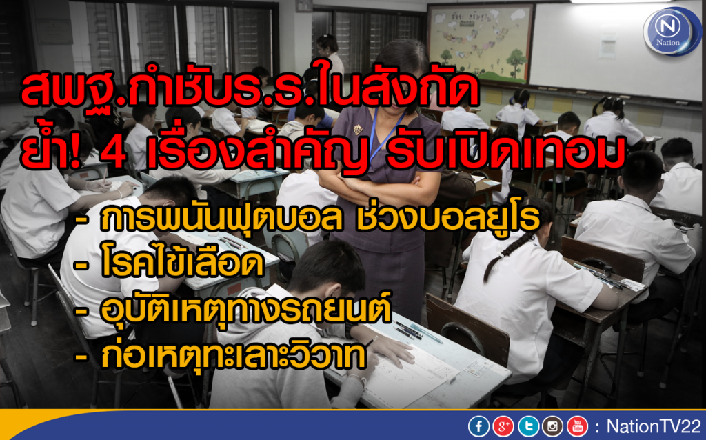 สพฐ.กำชับร.ร.ในสังกัด ย้ำ! 4 เรื่องสำคัญ รับเปิดเทอม สพฐ.กำชับร.ร.ในสังกัด ย้ำ! 4 เรื่องสำคัญ รับเปิดเทอม