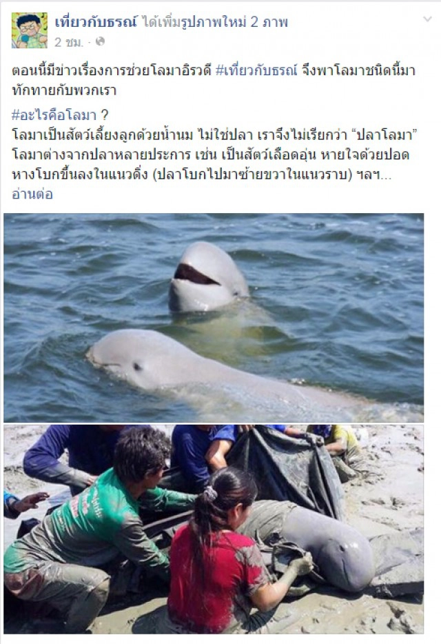 ‎อ.ธรณ์ โพสต์เฟส "เราช่วยโลมาอิรวดีได้อย่างไร‬"