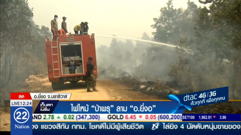 ไฟไหม้ "ป่าพรุ" ลาม "อ.ยี่งอ" ไฟไหม้ "ป่าพรุ" ลาม "อ.ยี่งอ"