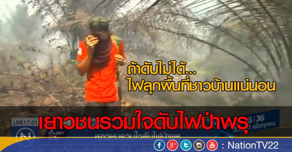 เยาวชนรวมใจดับไฟป่าพรุ เยาวชนรวมใจดับไฟป่าพรุ