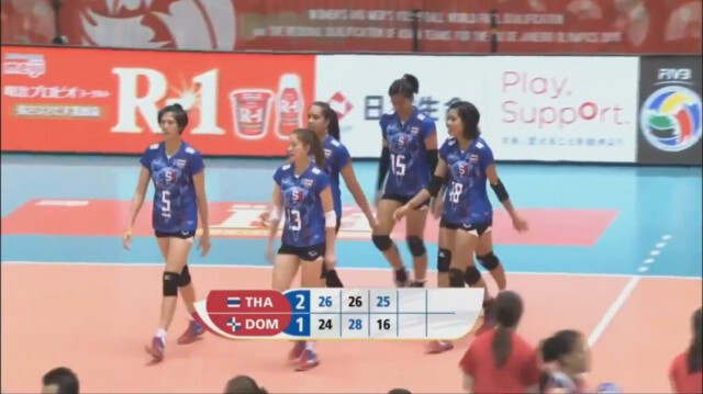 สาวไทย ตบชนะ โดมินิกัน ประเดิมวอลเลย์บอลคัดโอลิมปิก 2016