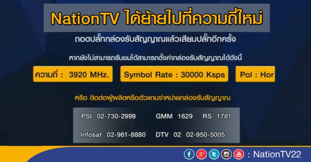 ปรับช่องสัญญาณดาวเทียมในระบบ C Band ปรับช่องสัญญาณดาวเทียมในระบบ C Band