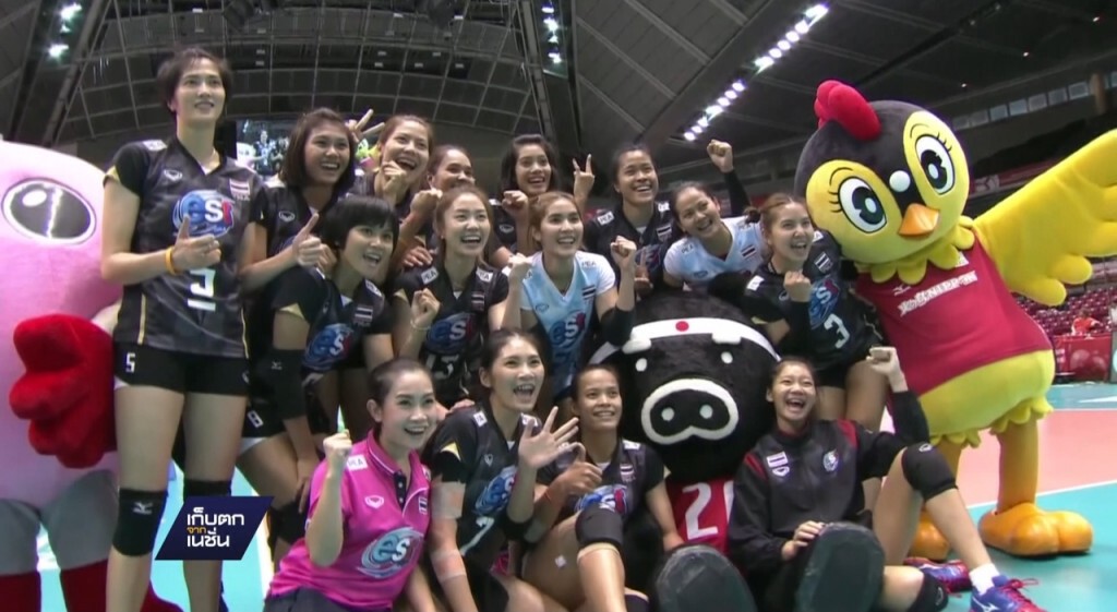 นักตบสาวไทยต้อนคาซัคสถาน