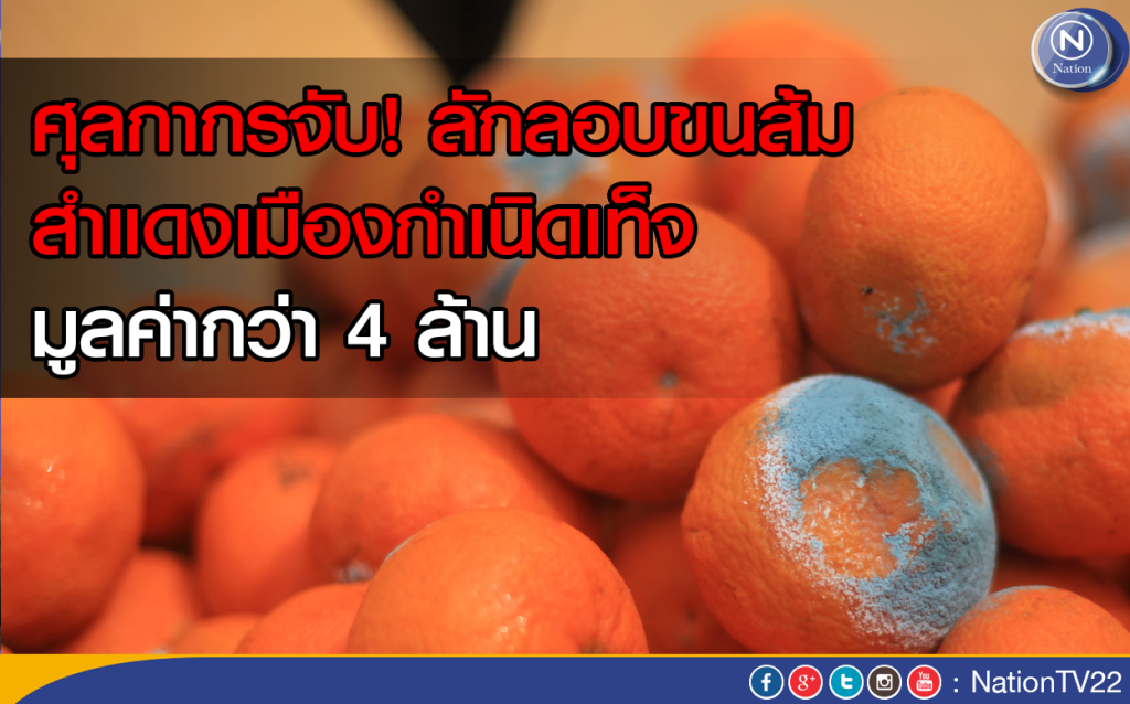 ศุลกากรจับ! ลักลอบขนส้ม
สำแดงเมืองกำเนิดเท็จ มูลค่ากว่า 4 ล้าน