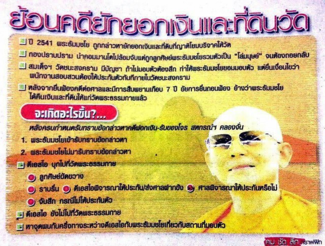 อัยการ นัด 13 ก.ค.59 สั่งคดี "ธัมมชโย – ศุภชัย" 
ร่วมฟอกเงิน-รับของโจร