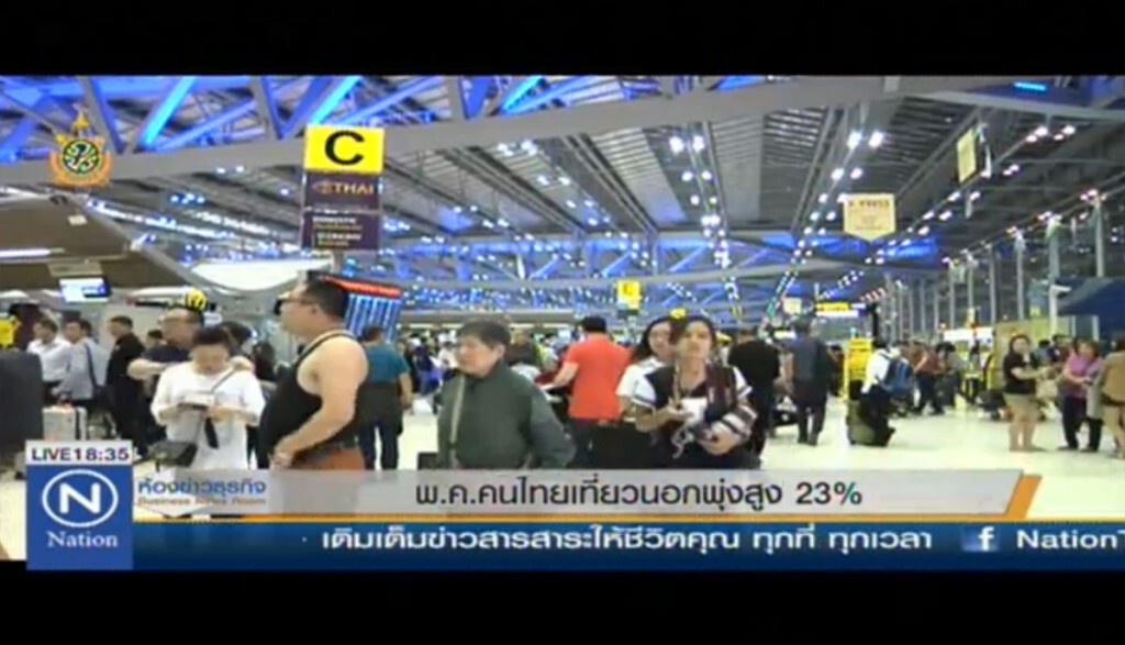 พ.ค.คนไทยเที่ยวนอกพุ่งสูง 23% พ.ค.คนไทยเที่ยวนอกพุ่งสูง 23%