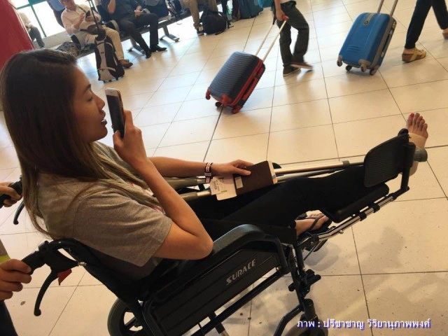 "นุศรา" บาดเจ็บข้อเท้าขวา 
เจ้าตัวบอกรักษา 3 สัปดาห์