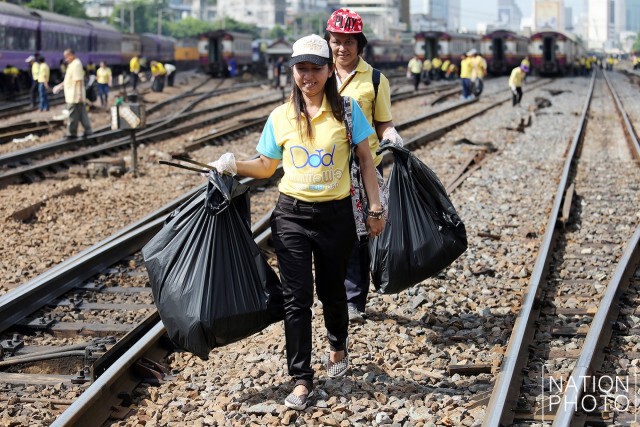 Big Cleaning Day ปรับปรุงภูมิทัศน์สองข้างทางรถไฟ