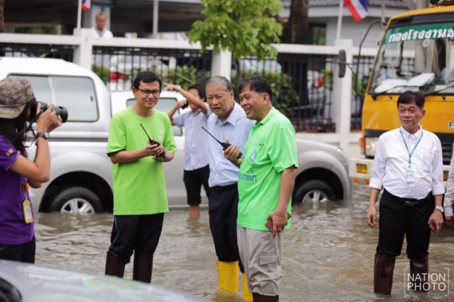 "สุขุมพันธุ์" ให้สัมภาษณ์เนชั่นทีวี "แก้ปัญหาน้ำท่วม กทม."