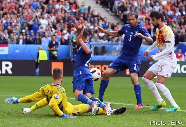 อิตาลีโชว์เหนือ! ชนะสเปน แชมป์เก่า 2-0 
ลิ่ว 8 ทีมสุดท้าย ยูโร2016