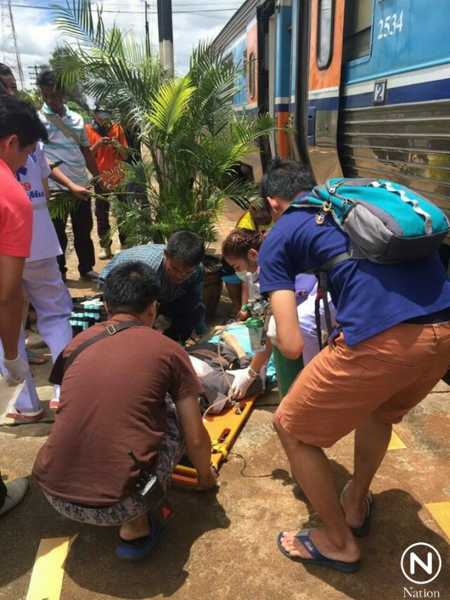 สาวใหญ่ คิดสั้น!
กระโดดให้รถไฟทับร่าง
โคนขาขาด 2 ข้าง อาการสาหัส