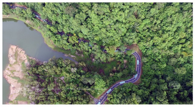 ภาพมุมสูง : NationBike "Enjoy Together in Nature Bike Routes @Kathu"