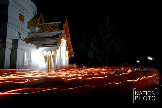 พุทธศาสนิกชนชาวยะลา ร่วมเวียนเทียน ณ วัดเมืองยะลา พระอารามหลวง