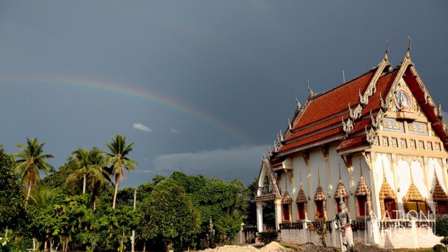 รุ้งกินน้ำ...ที่พระอุโบสถวัดวังใหญ่ อ.เทพา จ.สงขลา