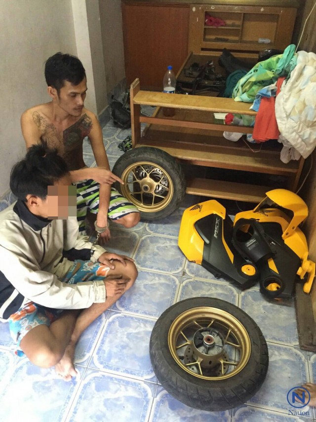 สืบโชคชัยบุกจับแก๊งลักจยย.ตามหอพัก
พบประวัติก่อเหตุเพียบ