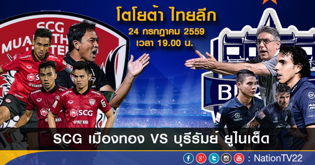 ธีราทร บุญมาทัน นำทัพเมืองทอง ต้อนรับบุรีรัมย์ ค่ำนี้