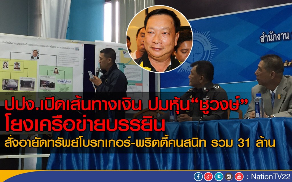 ปปง.เปิดเส้นทางเงิน ปมหุ้น"ชูวงษ์" โยงเครือข่ายบรรยิน ปปง.เปิดเส้นทางเงิน ปมหุ้น"ชูวงษ์" โยงเครือข่ายบรรยิน