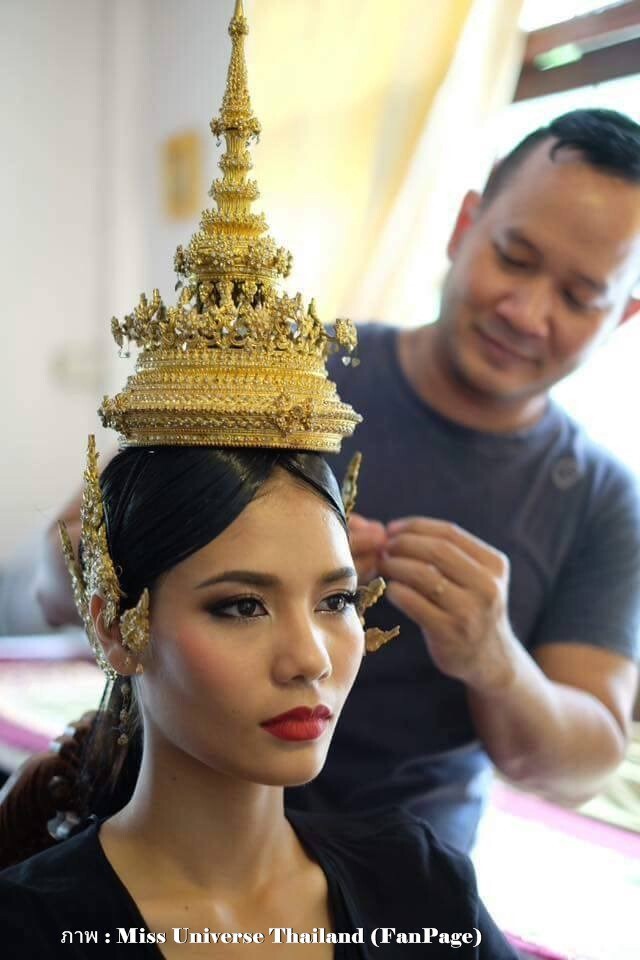 "น้ำตาล" ชลิตา รำแก้บนถวายท้าวมหาพรหม หลังคว้ามงกุฎ  Miss Universe Thailand 2016
