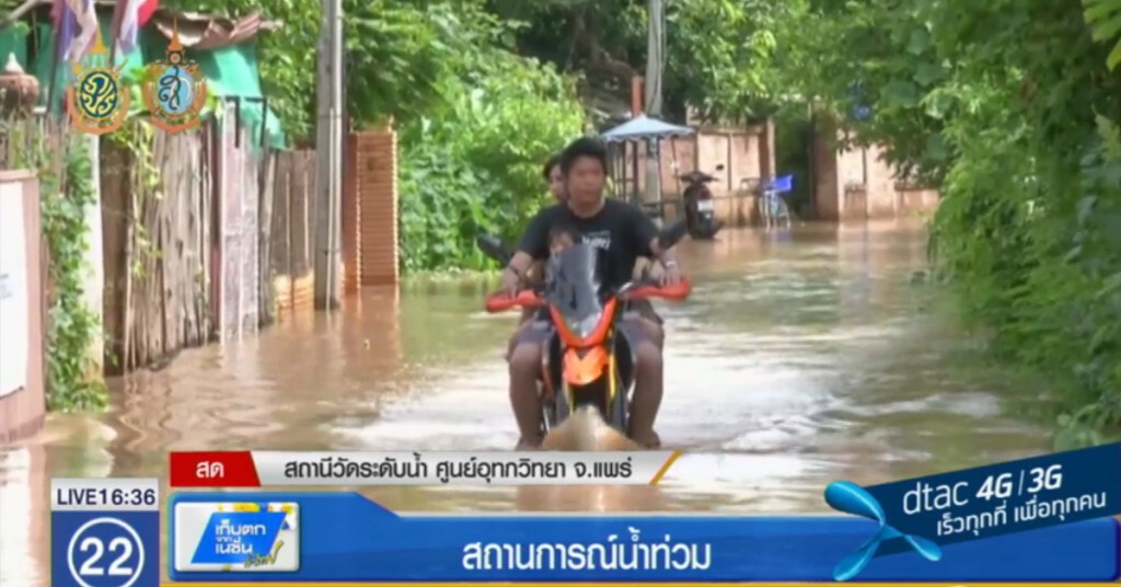 สถานการณ์น้ำท่วมแพร่ ยังทรงตัว สถานการณ์น้ำท่วมแพร่ ยังทรงตัว