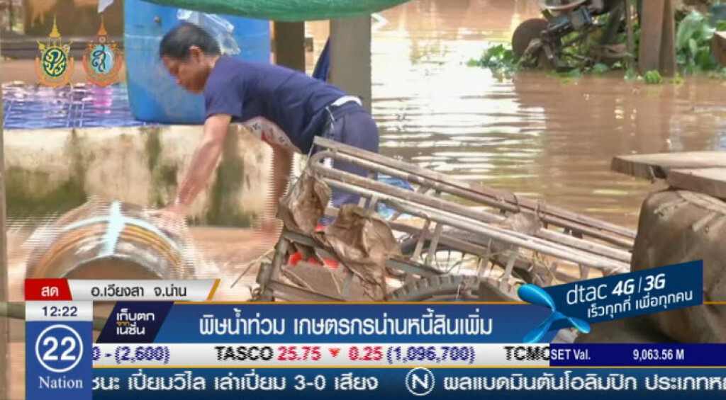 พิษน้ำท่วม เกษตรกรน่าน หนี้สินเพิ่ม