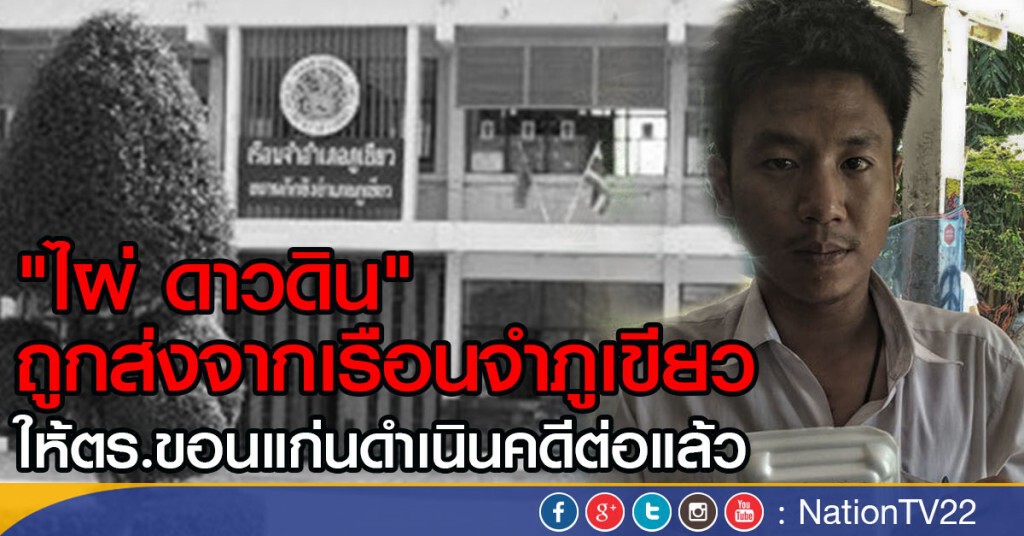 "ไผ่ ดาวดิน" ถูกส่งจากเรือนจำภูเขียว
ให้ตร.ขอนแก่นดำเนินคดีต่อแล้ว