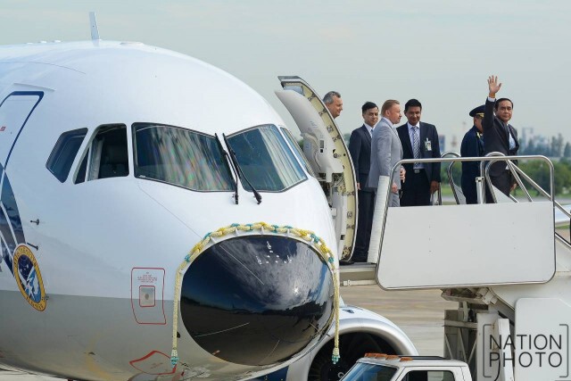 "ประยุทธ์"  ทำพิธีบรรจุเครื่องบินลำเลียง Sukhoi Superjet เข้าประจำการ