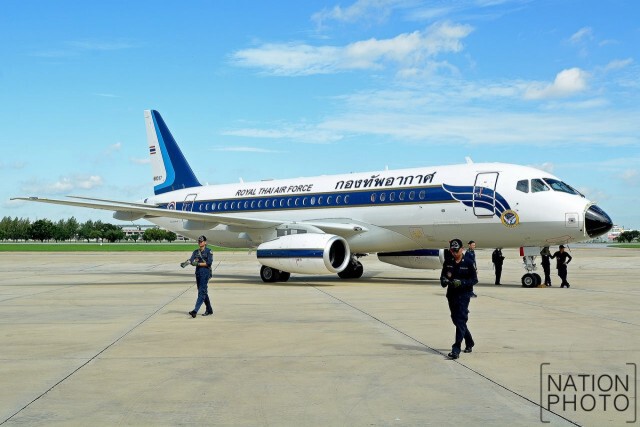 "ประยุทธ์"  ทำพิธีบรรจุเครื่องบินลำเลียง Sukhoi Superjet เข้าประจำการ