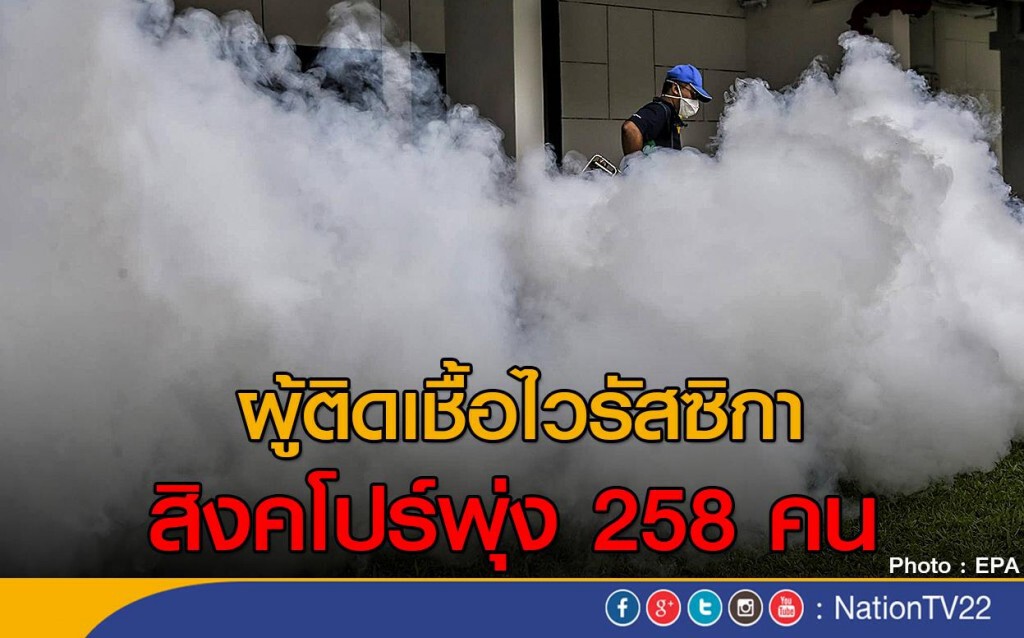 ผู้ติดเชื้อซิกาสิงคโปร์พุ่ง 258 ผู้ติดเชื้อซิกาสิงคโปร์พุ่ง 258