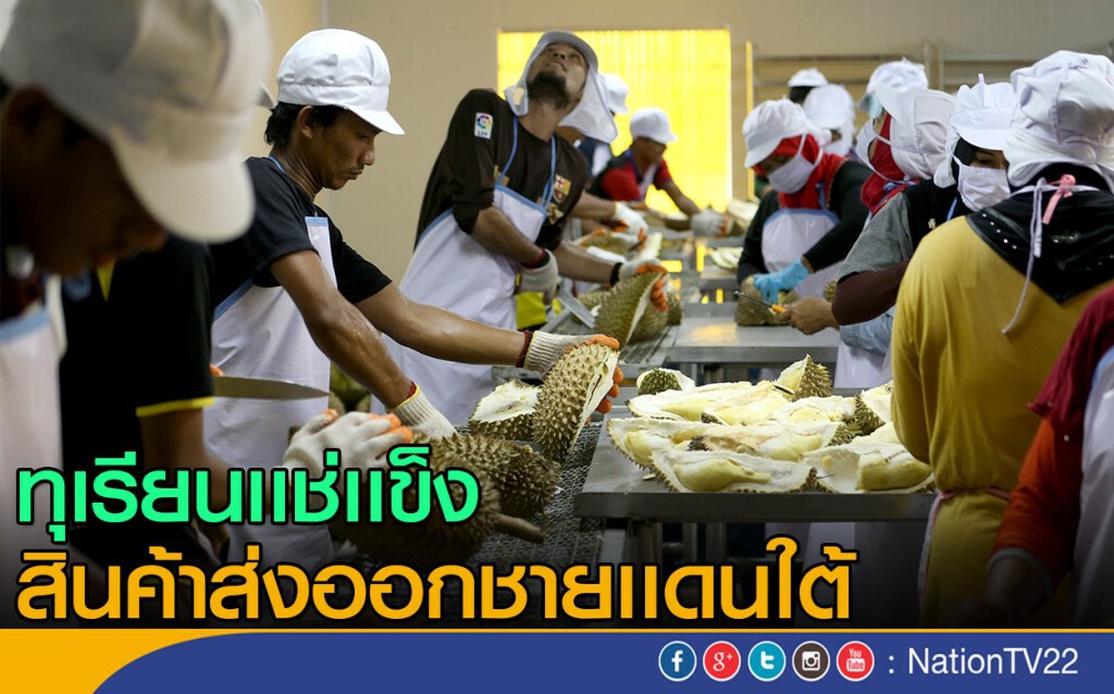 ทุเรียนแช่เเข็ง สินค้าส่งออกชายเเดนใต้