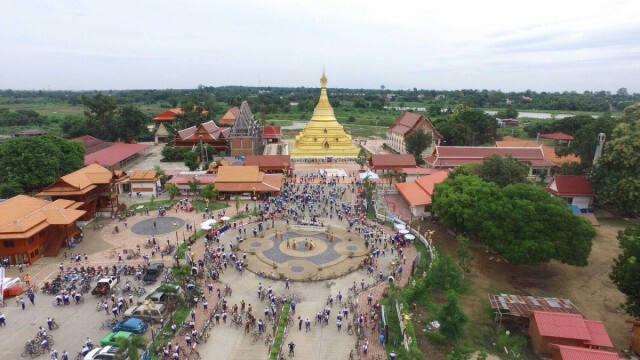 ภาพมุมสูง! "ปั่นทะลุกำแพง ชมแหล่งมรดกโลก" @จ.กำแพงเพชร
