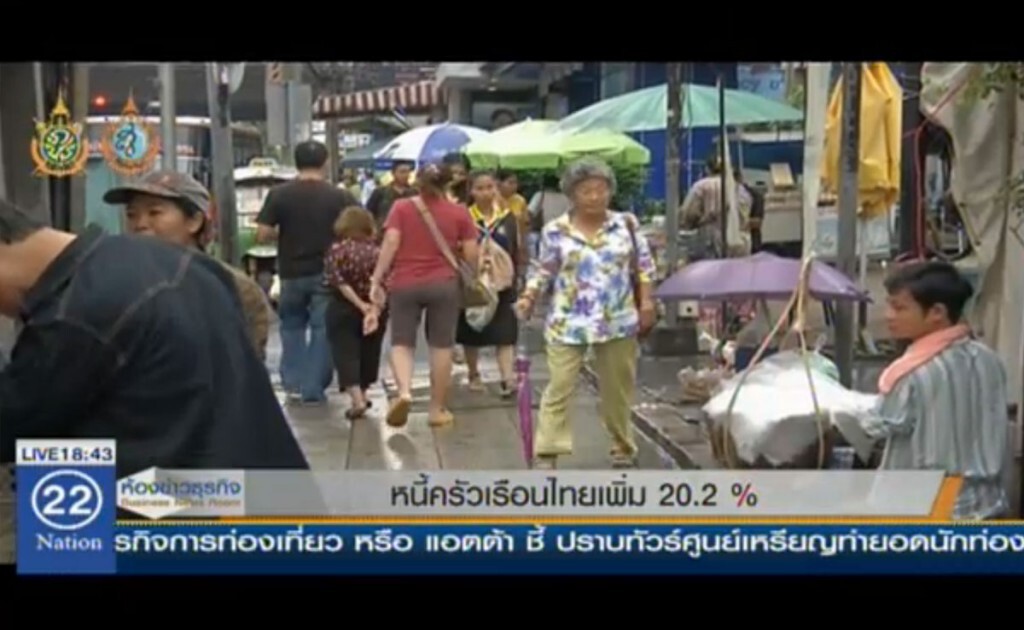 หนี้ครัวเรือนไทยเพิ่ม 20.2% หนี้ครัวเรือนไทยเพิ่ม 20.2%