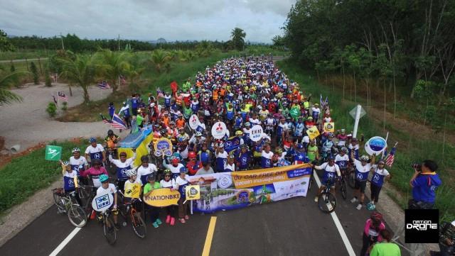 ภาพมุมสูง : เนชั่น ไบค์ ปั่น @สะเดา จ.สงขลา