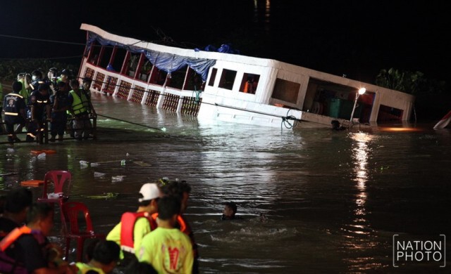 จับคนขับเรือล่มอยุธยา อ้างแซงเรือบรรทุกทราย เจอทางโค้งไม่พ้น บังคับเรือไม่อยู่