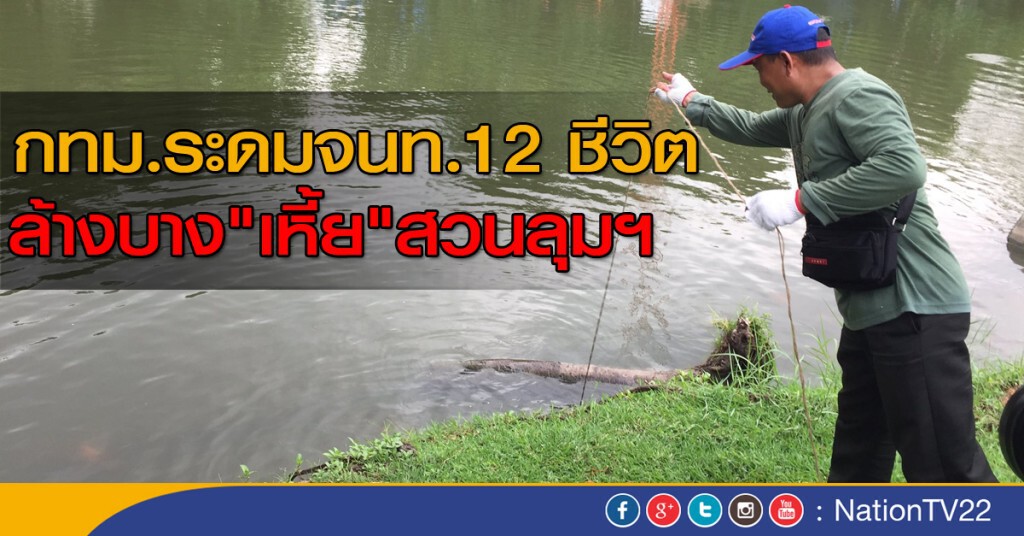 กทม.ระดมจนท. 12 ชีวิต ล้างบาง "เหี้ย" พ้นสวนลุมฯ