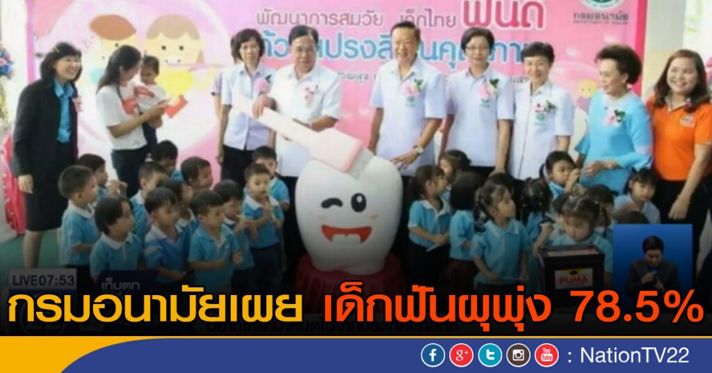 กรมอนามัยเผย เด็กฟันผุพุ่ง 78.5% กรมอนามัยเผย เด็กฟันผุพุ่ง 78.5%