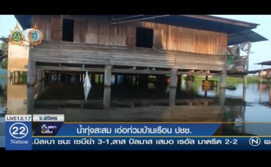 น้ำทุ่งสะสม เอ่อท่วมบ้านเรือนประชาชน น้ำทุ่งสะสม เอ่อท่วมบ้านเรือนประชาชน