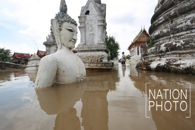 "เจ้าพระยา"ล้นตลิ่ง"อยุธยา" สถานการณ์น่าเป็นห่วง