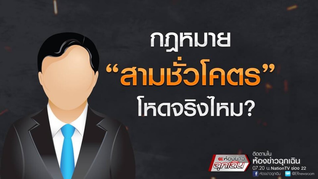 กฎหมาย "สามชั่วโคตร" โหดจริงไหม? กฎหมาย "สามชั่วโคตร" โหดจริงไหม?