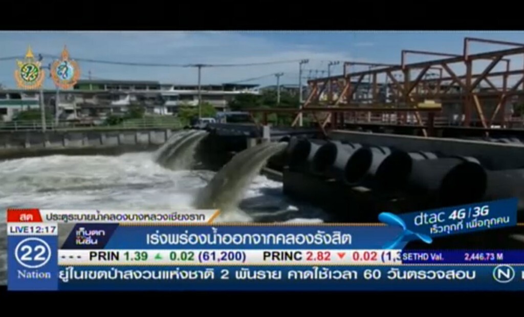 เร่งพร่องน้ำออกจากคลองรังสิต