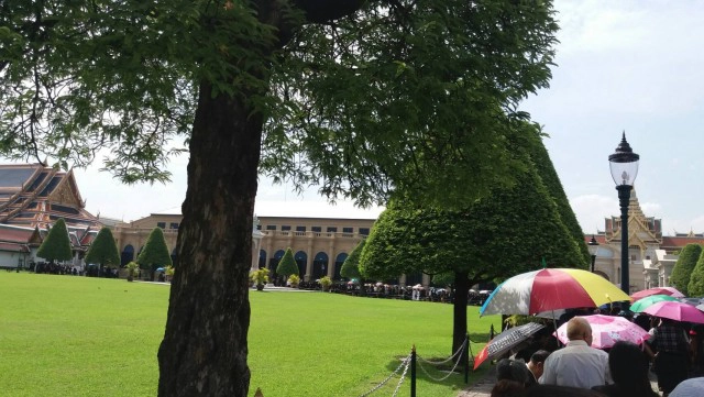 พสกนิกรชาวไทย ที่ วัดพระแก้ว ประตูวิเศษไชยศรี