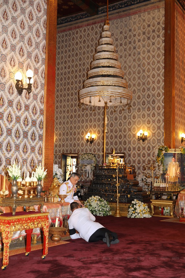 สมเด็จพระบรมโอรสาธิราชเสด็จพระพิธีธรรมสวดพระอภิธรรม