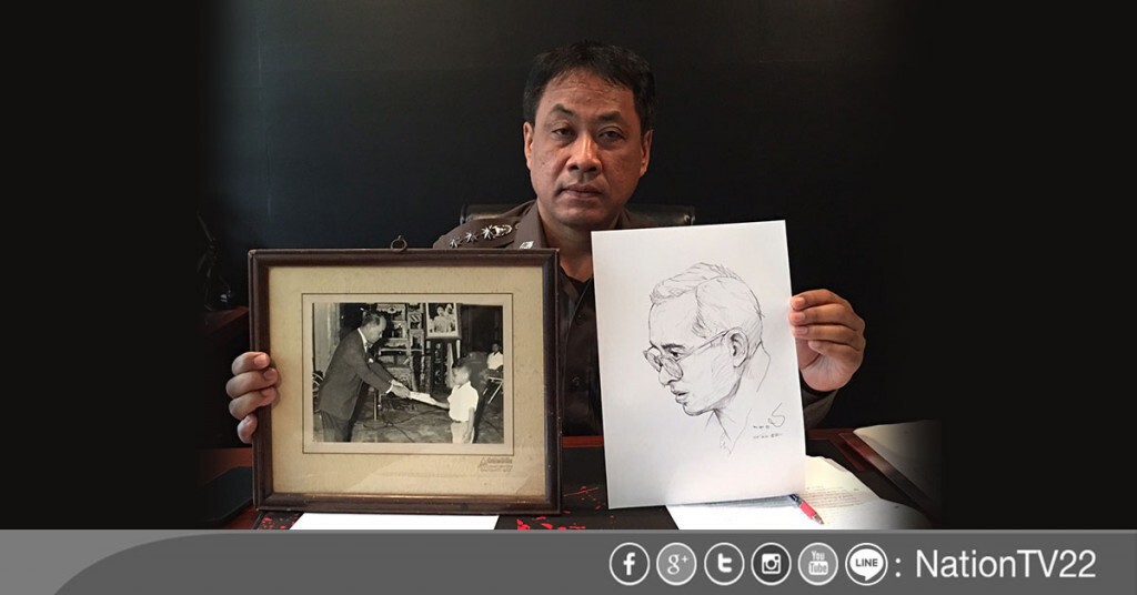 ตร.มือวาดภาพสเกตซ์
วาดภาพ"ในหลวง"ผ่านโฟโต้ช้อป
เลือกภาพทรงงาน ใช้เตือนใจในการทำงาน