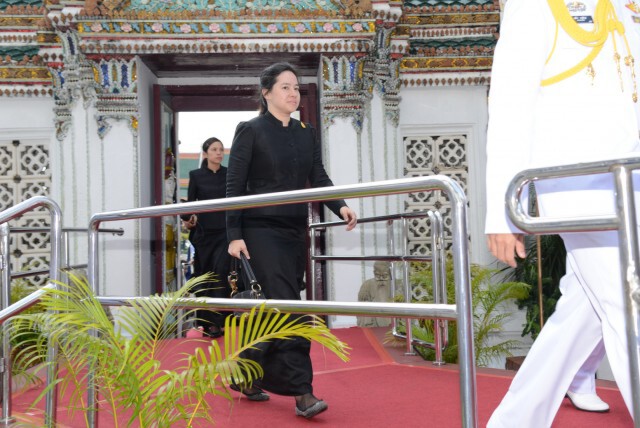 สมเด็จพระเทพรัตนราชสุดาฯ เสด็จฯ ในการพระพิธีธรรมสวดพระอภิธรรมพระบรมศพ