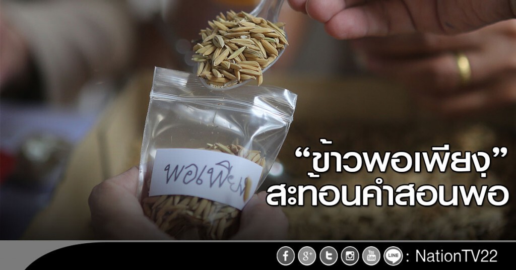 "ข้าวพอเพียง" สะท้อนคำสอนพ่อ