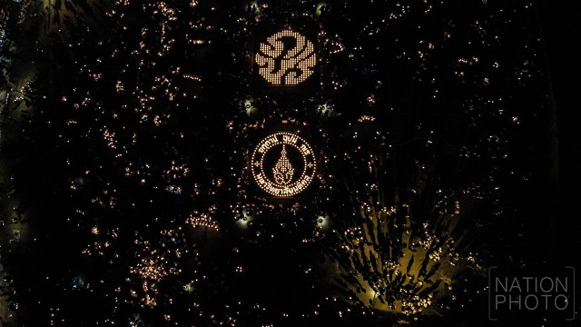 ภาพมุมสูง มหิดล จัดกิจกรรม "ธ สถิต ในใจชาวมหิดล จักมุ่งผลเป็นพลังแห่งแผ่นดิน"