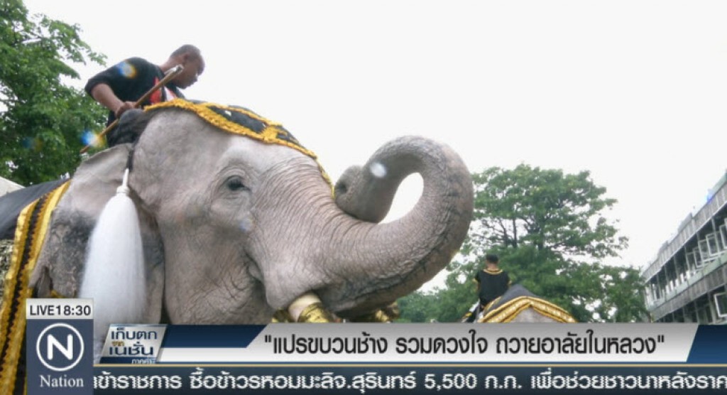 "แปรขบวนช้าง รวมดวงใจ ถวายอาลัยในหลวง"