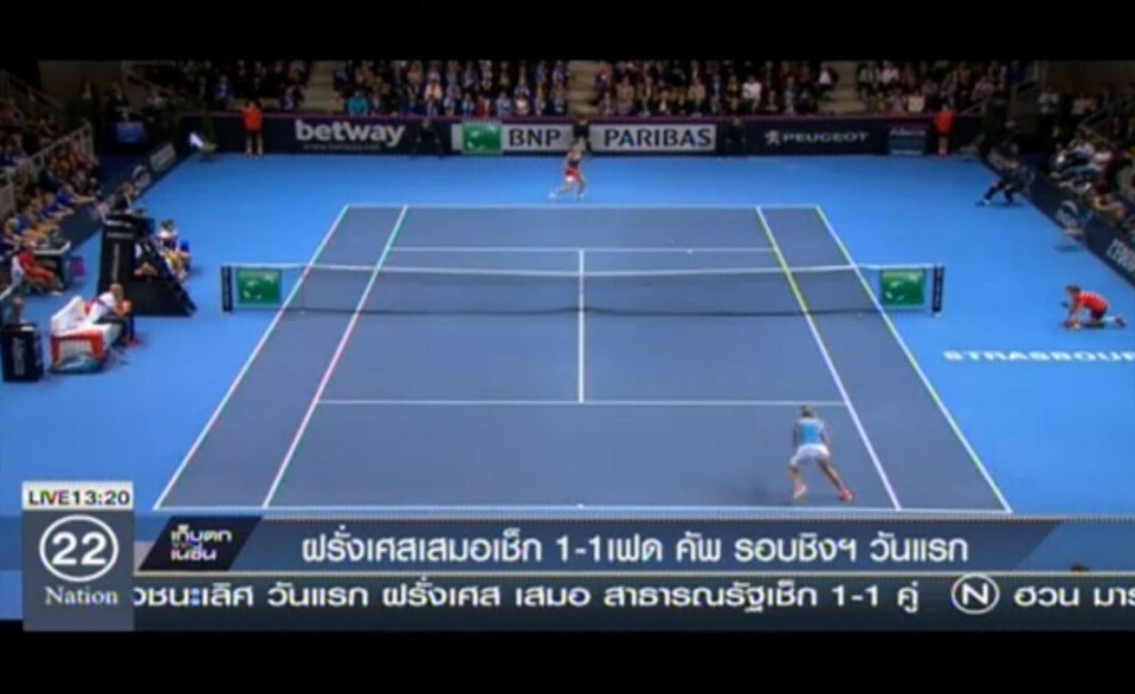 ฝรั่งเศสเสมอเช็ก 1-1 เฟด คัพ รอบชิงฯ วันแรก