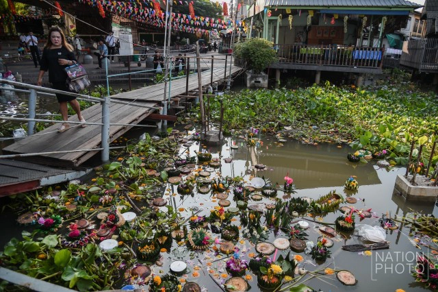 "ซากกระทง"หลังวันลอยกระทง