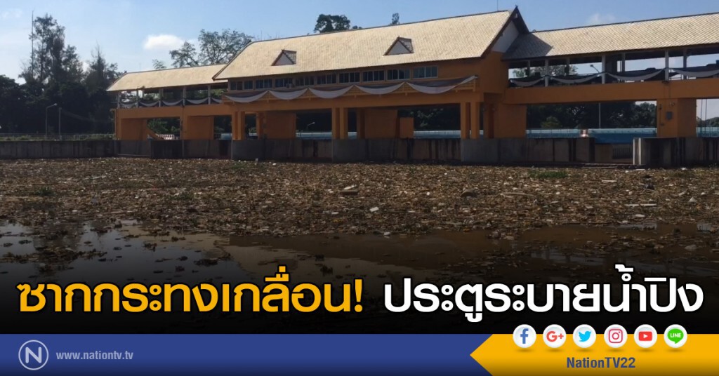 ซากกระทงเกลื่อน! ประตูระบายนำ้ปิง ซากกระทงเกลื่อน! ประตูระบายนำ้ปิง