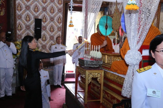 องค์สิริวัณณวรีฯ เสด็จพิธีสวดพระอภิธรรม พระบรมศพ